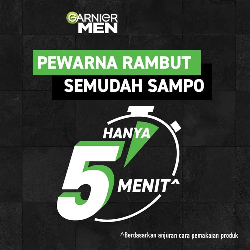Garnier Men Shampoo Color 3.0 Coklat Kehitaman 10ml - Gambar 4