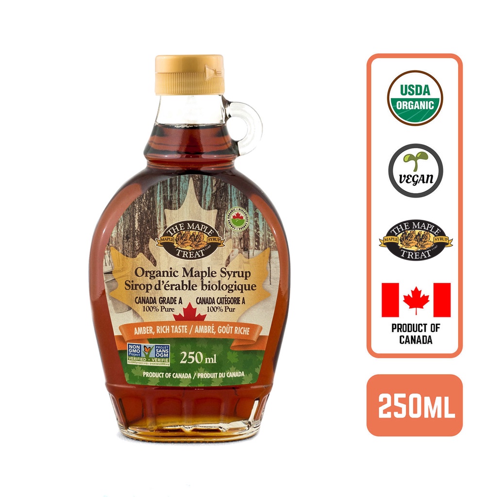 [Bundle of 5] LB Maple Treat Organic Maple Syrup - Amber Rich 250ml ...
