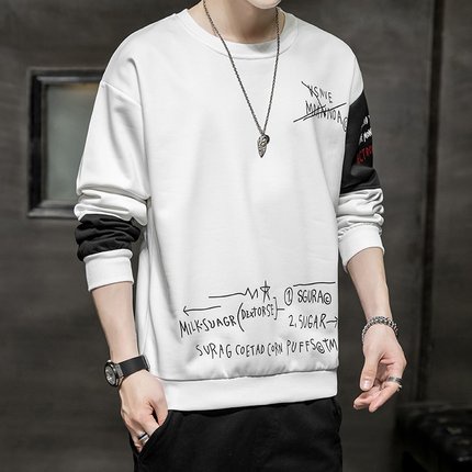 Men Clothing Round Neck Hoodless Top Trend