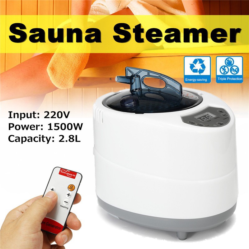 1500W 220V 2.8L Portable Sauna Steam Generator Remote Control Powerful