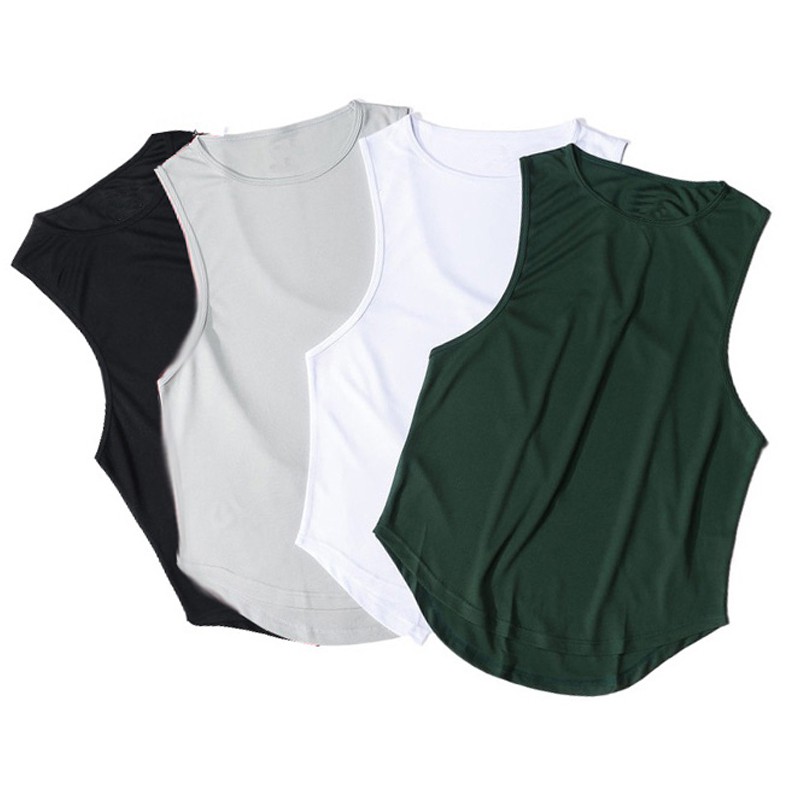 New Summer Running Vest Men Mesh Gym Clothing Sports Tank Tops Bodybuilding Sleeveless T Shirt Fitness Men's Stringer Tanktop
