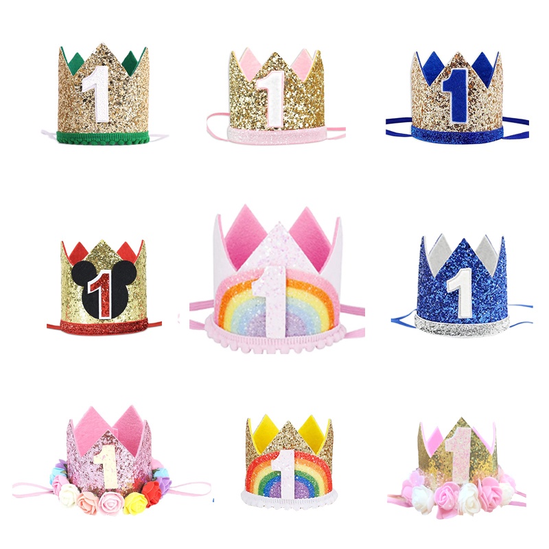 Baby Princess Crown Birthday Hat Socub first birthday party hat for