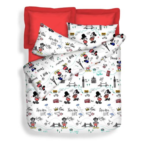 Disney Mickey Mouse Fitted Sheet Set / Disney Mickey Mouse Summer Light