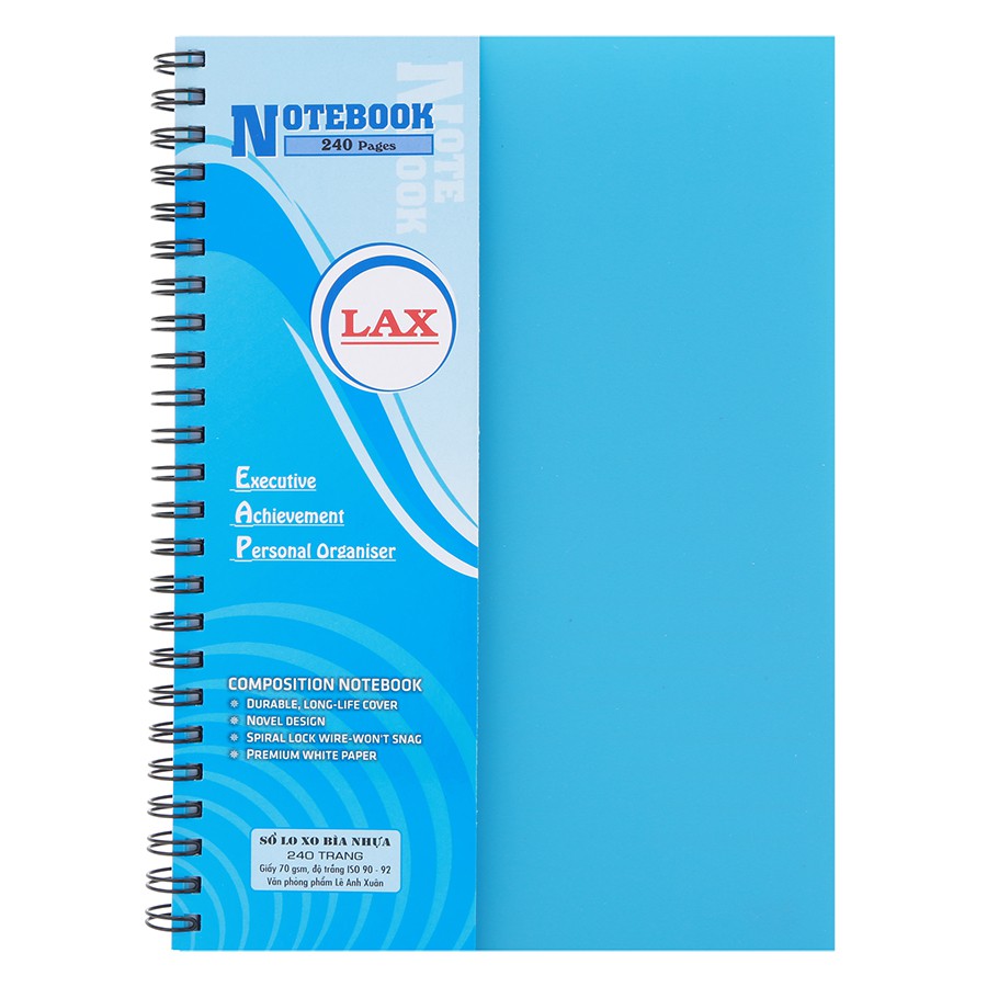 XO A5 Spring Notebook Plastic Cover 240 Lax Pages (Random Color ...