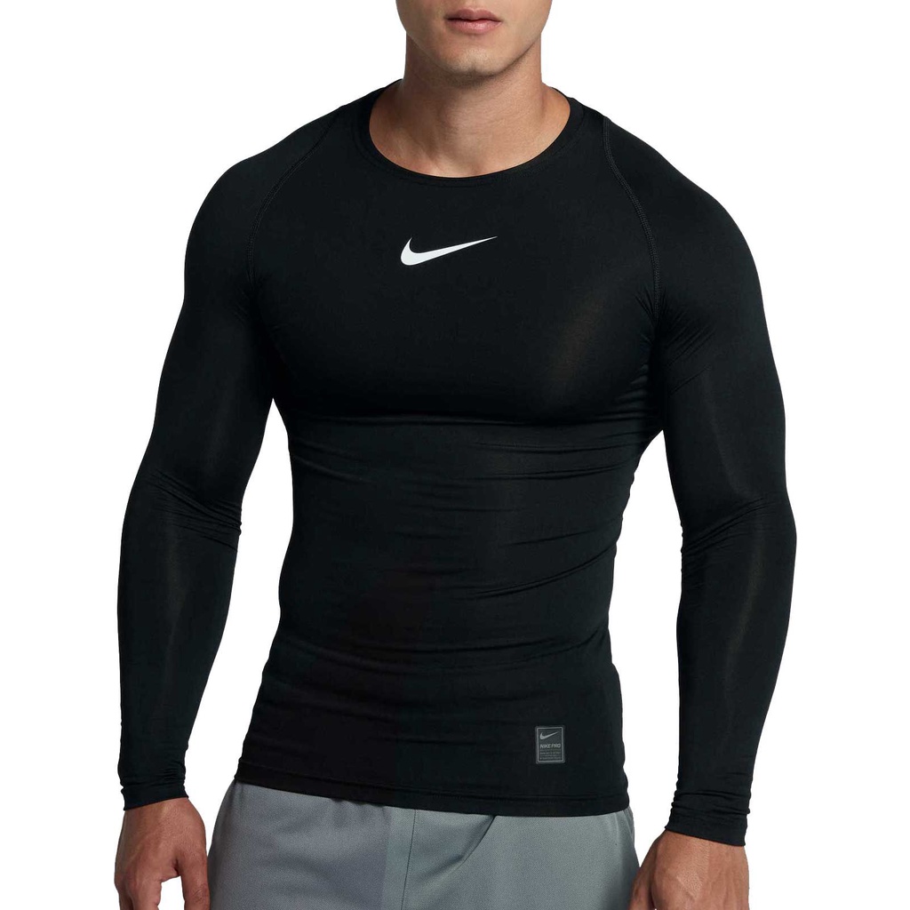 Nike Men s Pro Cool Long Sleeve Compression Shirt Shopee Singapore