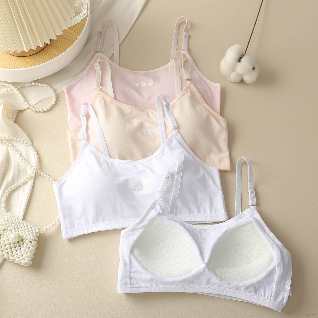 Doly] Teens Bra For Girl Kids bralette tops wireless Cotton vest for junior  high school and high school female students