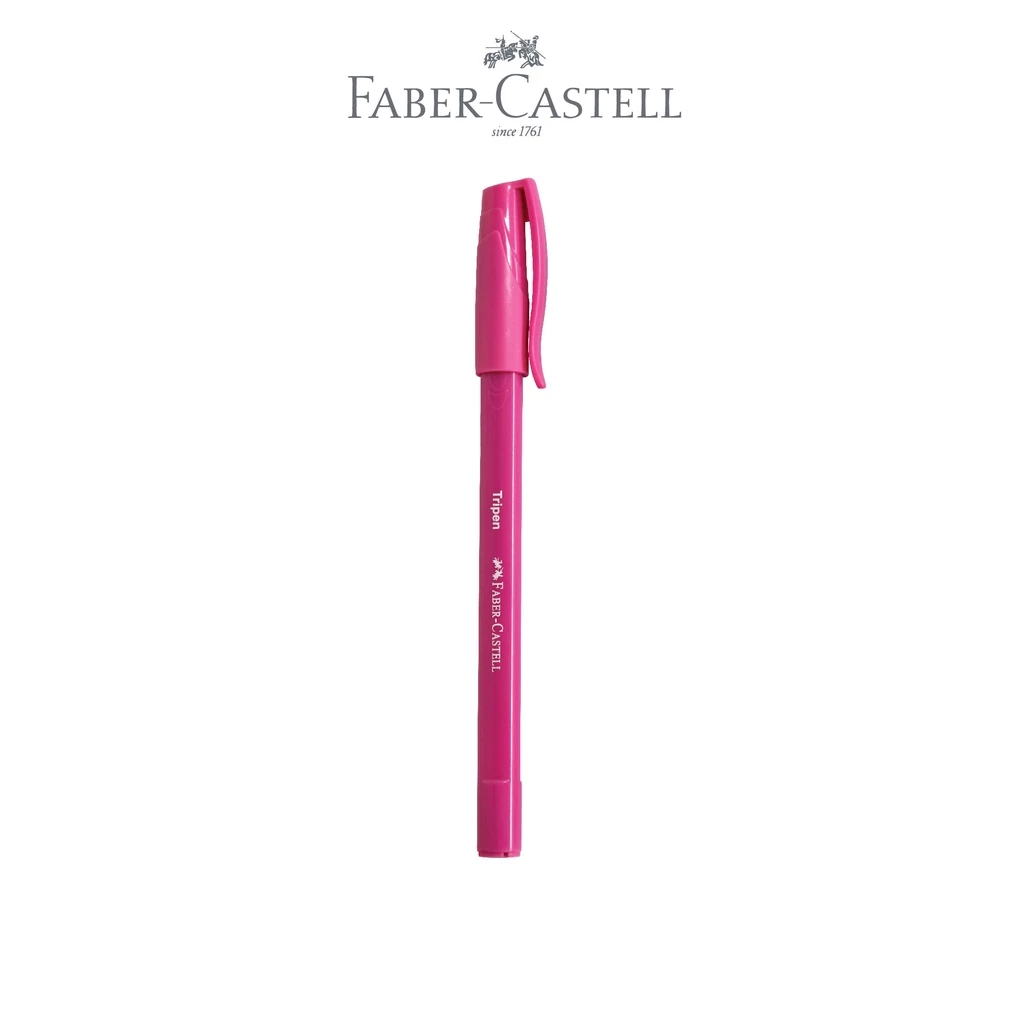Faber-Castell Ballpen Pen Tripen 0.7mm MixBarrel Black Ink Box 12 Free 2 Pcs - Gambar 4