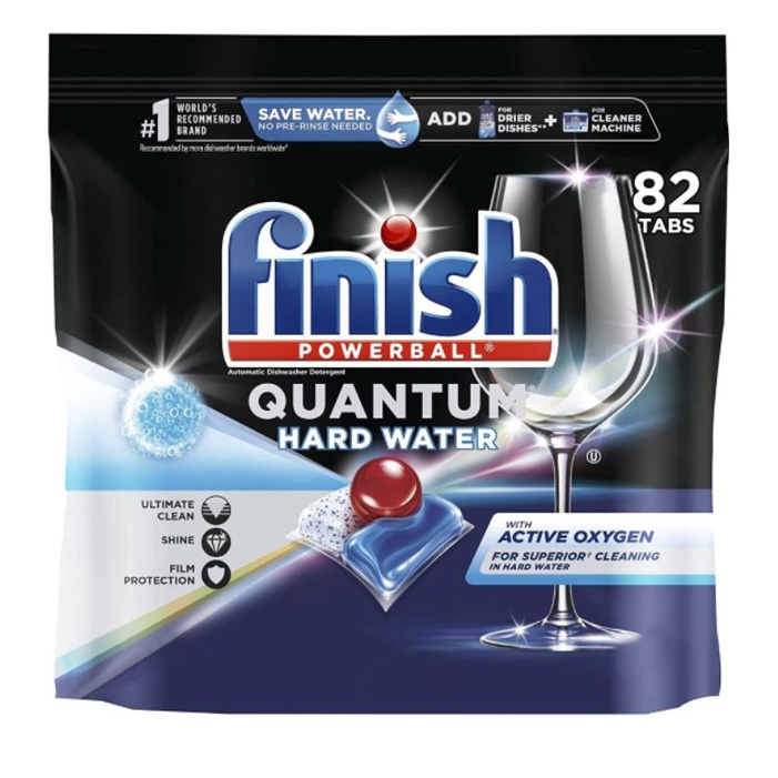 Finish Quantum Dishwasher Powerball Ultimate Clean & Shine Dishwashing ...