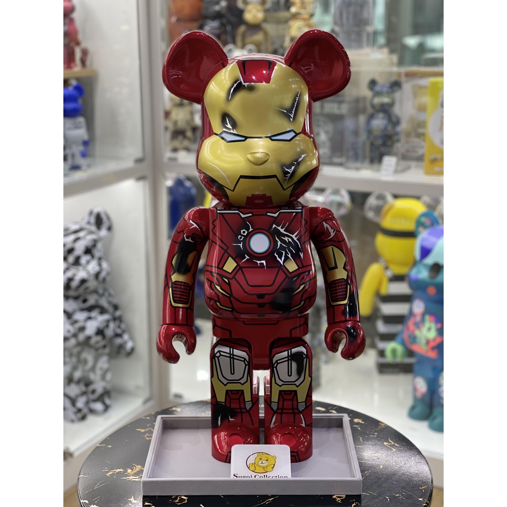 In Stock] BE@RBRICK x Ironman Mark VII 1000% Damaged Ver. bearbrick Iron Man  | Shopee Singapore