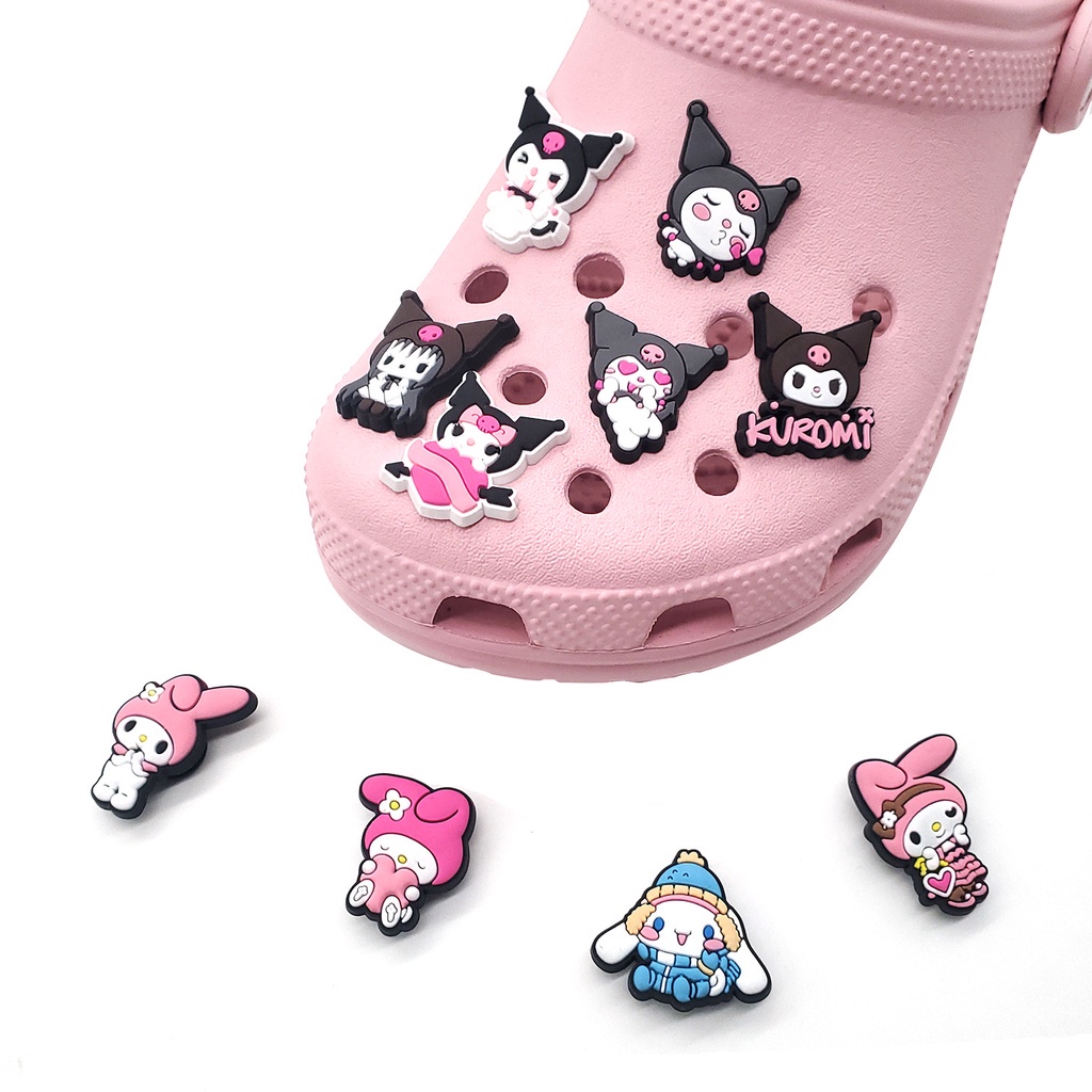 Cute cartoon Kuromi jibbitz crocs shoes Charms Decoration Soft PVC ...