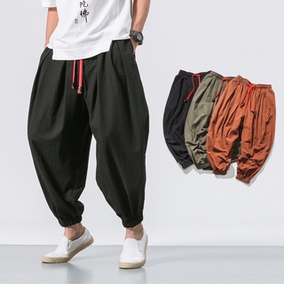 Men's Hippie Boho Baggy Trousers Mens Loose Sweatpants Popular Streetwear, Paisley Printed Hip Hop Harem Pants for Men 