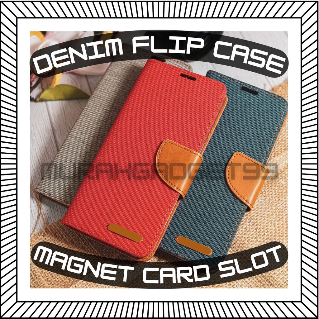 Canvas Flip Cover Vivo Y18 Y100 Y27 Y17s Y16 Y02 Y11 Y03 Y20 Y12s Y15s