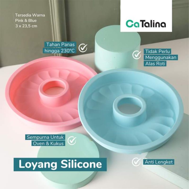 CaTalina Loyang Kue Silikon Pink Tahan Panas - Gambar 4