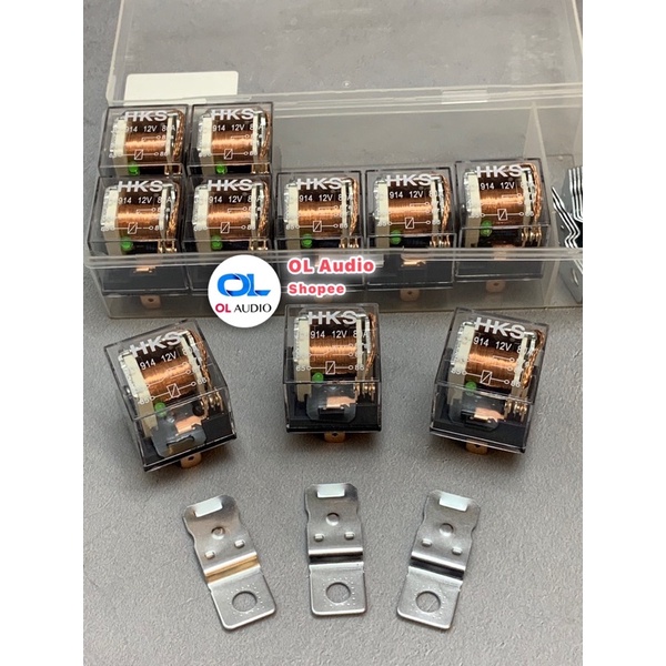 HKS 12V 80Amp 87a Pure Copper Waterproof LED Car 5 PIN Relay Relay ...