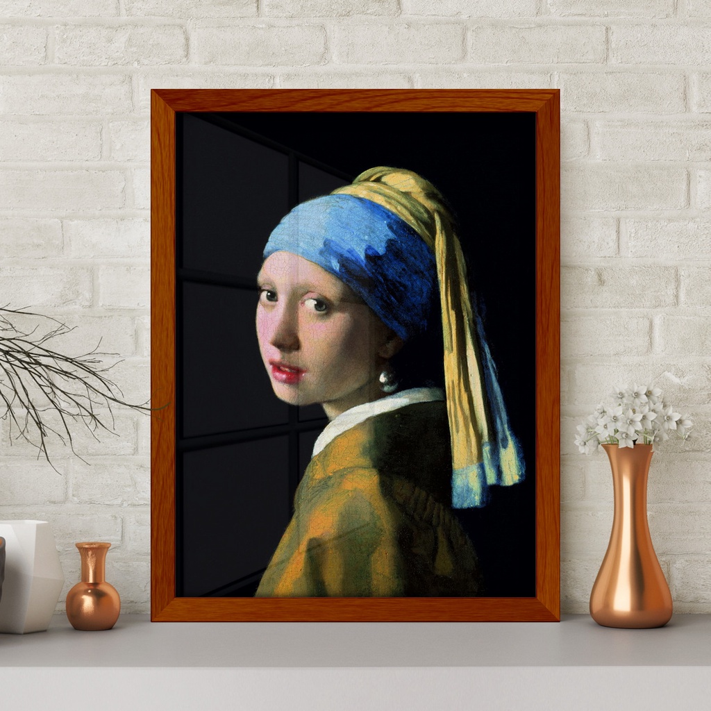 Girl with a Pearl Earring by Johannes Vermeer Famous Painting Art