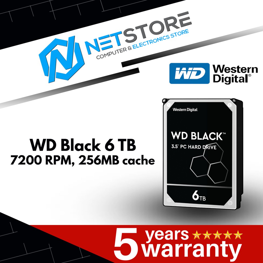 Western Digital WD Black 6TB Performance Hard Drive - WD6003FZBX ...