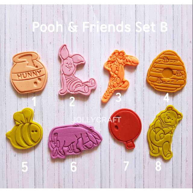 Cookie cutter POOH & FRIENDS SET B 1-8 (sold individually) | Shopee ...