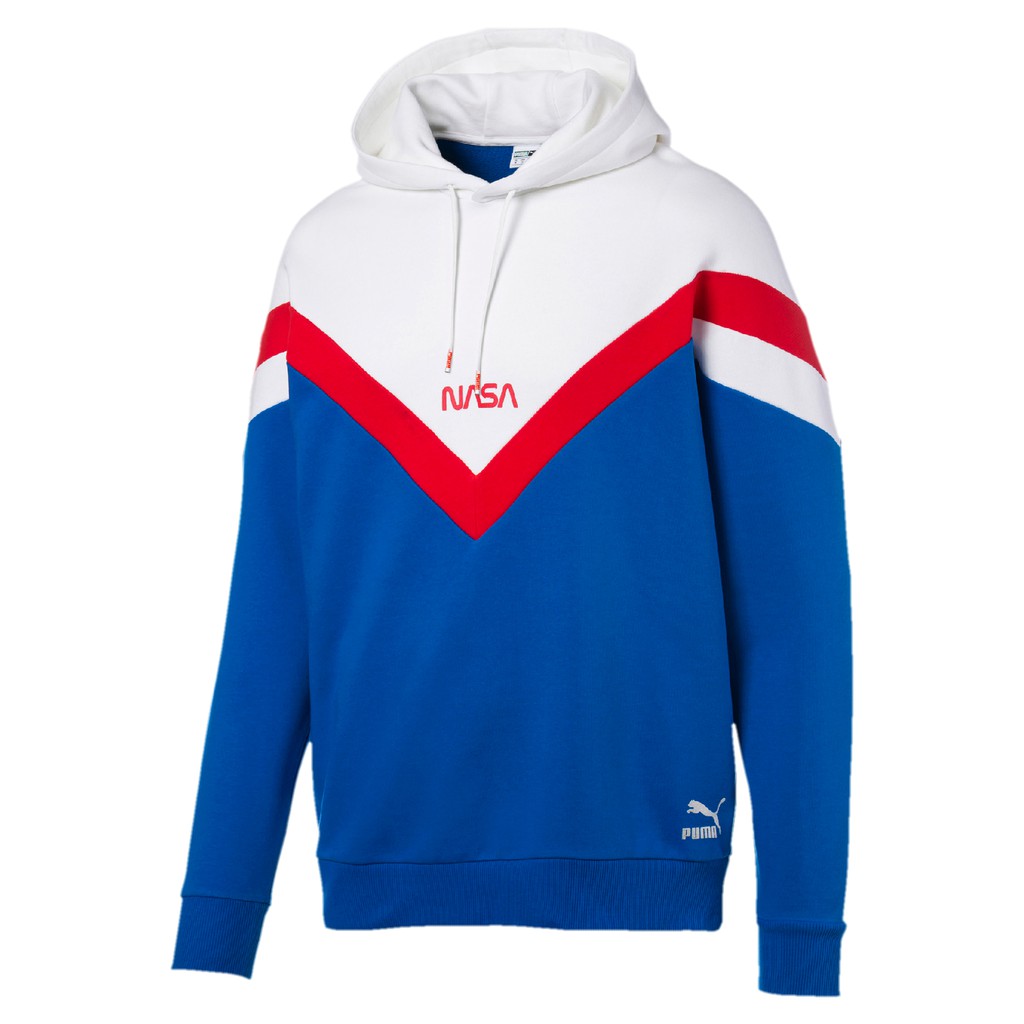 Puma red white on sale and blue sweatshirt