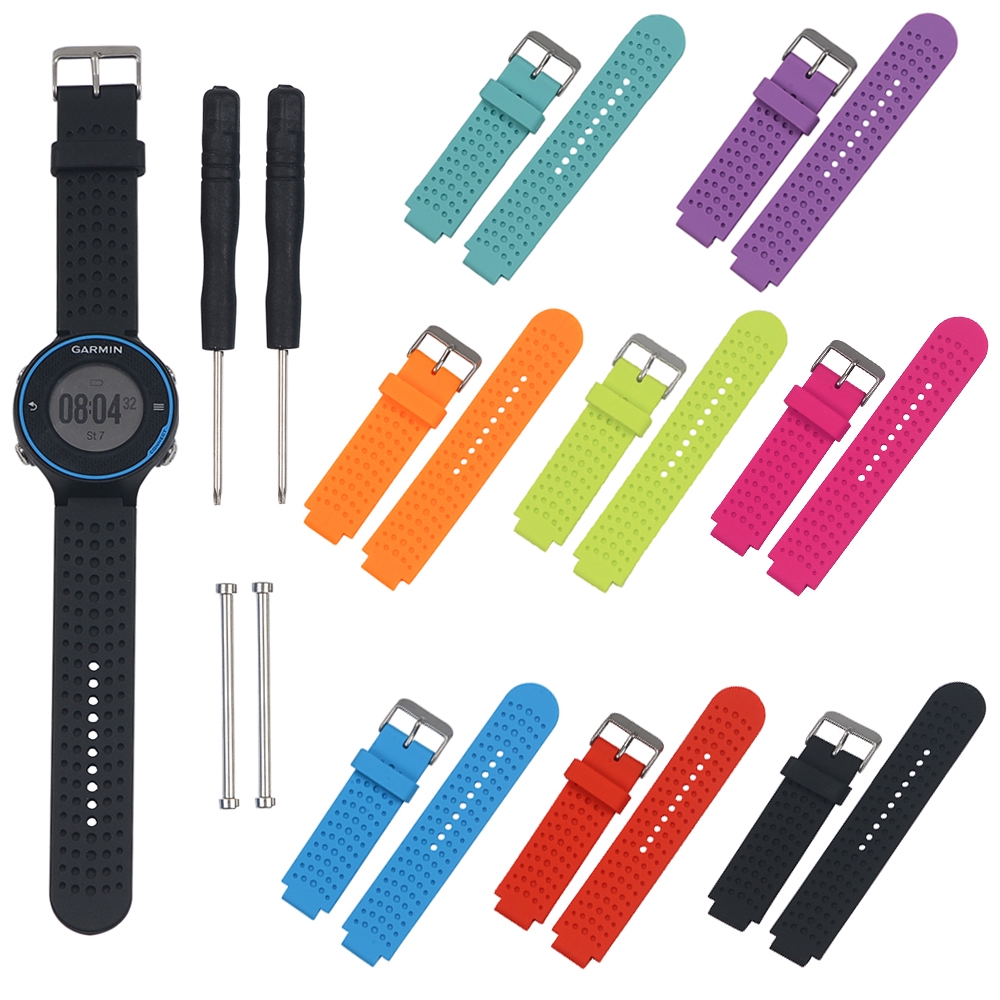 Watch Strap for Garmin Forerunner 220 230 235 630 620 735XT Approach S20 S5 S6 Soft Silicone Replacement Band Watch Accessories Shopee Singapore