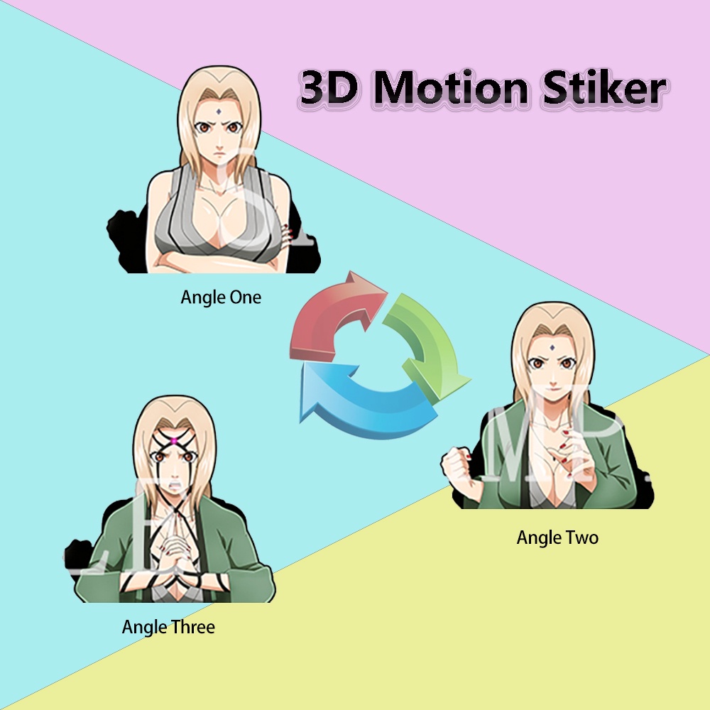 Tsunade NARUTO 3D Motion Car Stickers Anime Self-adhesive Stickers ...