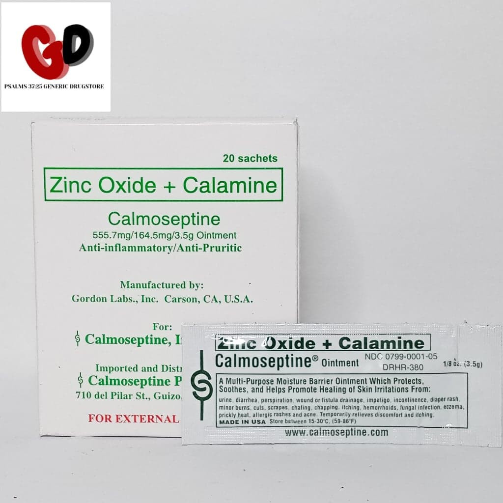 Calmoseptine (ZInc Oxide + Calamine) 3.5g ointment (sachets) Shopee Singapore