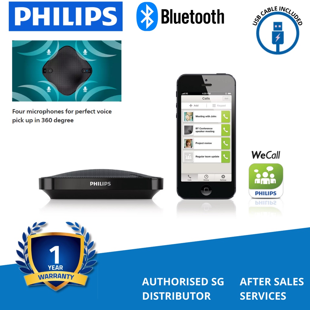 Philips wecall bluetooth conference clearance speaker