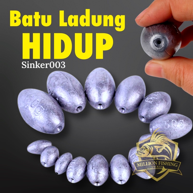【Sinker003】Batu Ladung Hidup Pancing Laut / Sungai Fishing Sinker ...