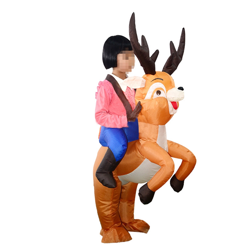 Christmas Children Santa Claus Reindeer Inflatable Costume Gift