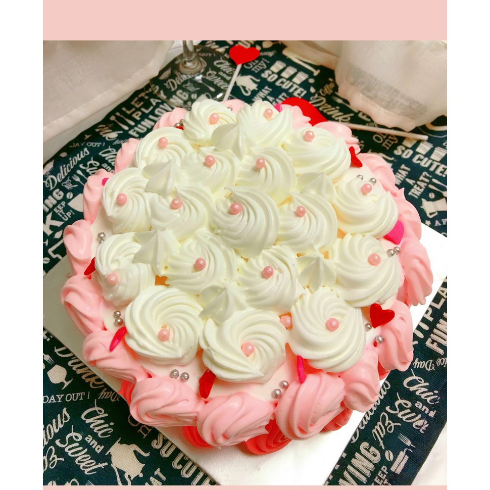 [Gin Thye] Pink Flower Cake 5 inch | 7 inch Strawberry Sponge Cakes ...
