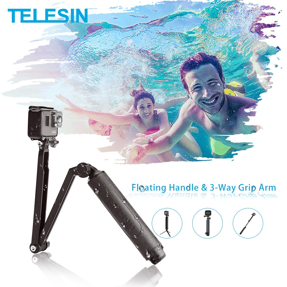 TELESIN Buoyancy Bar Selfie Stick Waterproof Selfie Stick With Hand Strap Wireless Remote Control For Gopro Hero 9 10 11 12 13