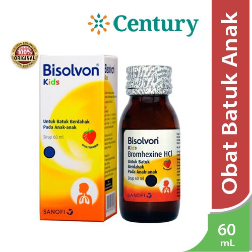 Bisolvon Kids Strawberry 60 ml /Obat Batuk Anak/Obat Flu dan Batuk Anak/Obat Sakit Tenggorokan/Batuk