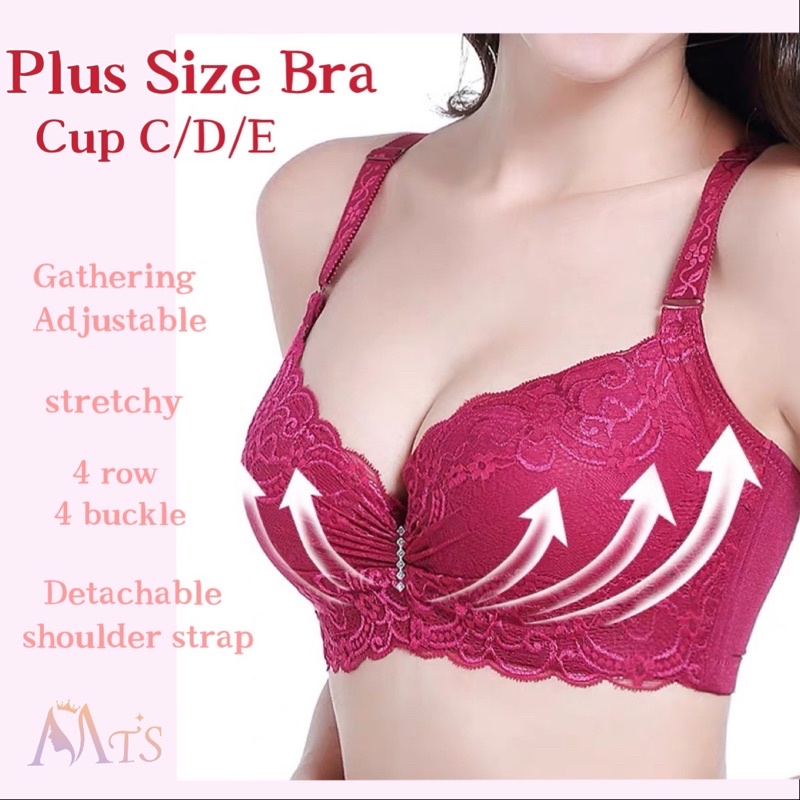Underwear ladies big size 3/4 cup lace push up bra women bralette bras large  cup