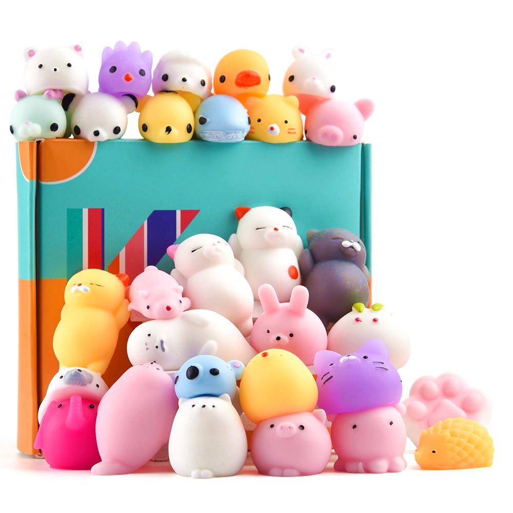 Cute Mini Animal Squishies Kawaii Mochi Squeeze Toys Stretch Stress ...