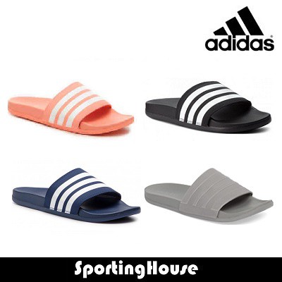 Adilette cloudfoam plus sales logo slides womens