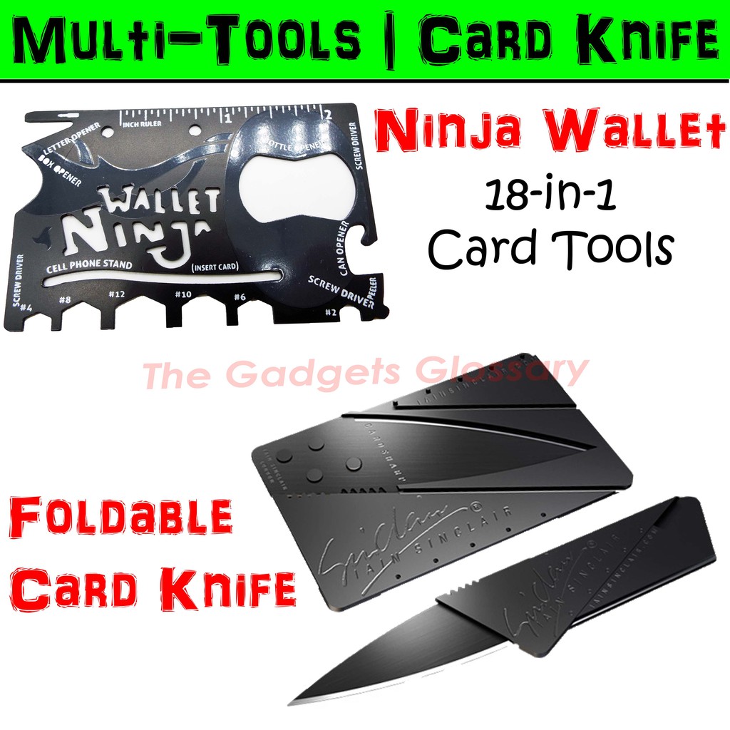 ⚔️Multi Tools Ninja Wallet Foldable Card Knife Screw Driver Pocket Repair Tool