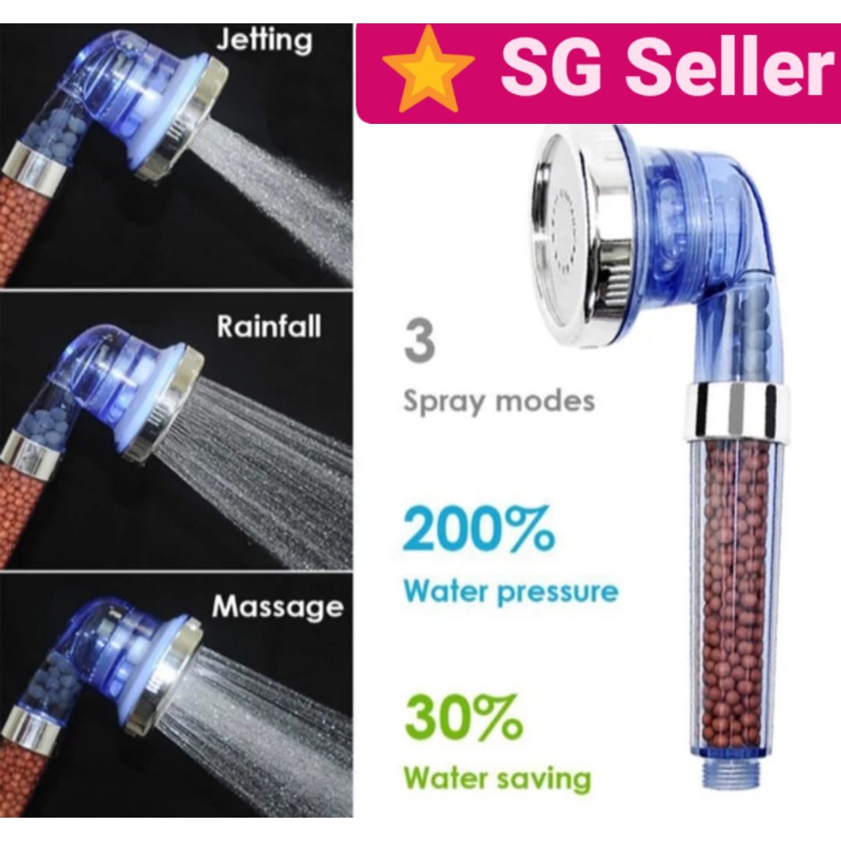 SG ⭐ 3 Modes Jetting Shower Head Bathroom High Pressure Water Handheld ...
