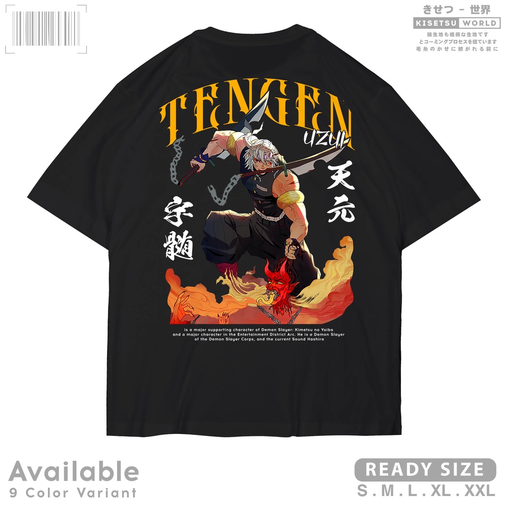 Anime T-Shirt Kimetsu No Yaiba TENGEN UZUI Pilar Hashira Demon Slayer
