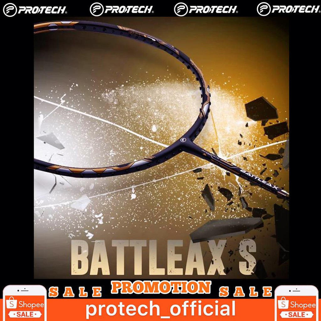 PROTECH BATTLEAX S RACKET RACQUET (FREE GRIP + FREE STRING) | Shopee ...