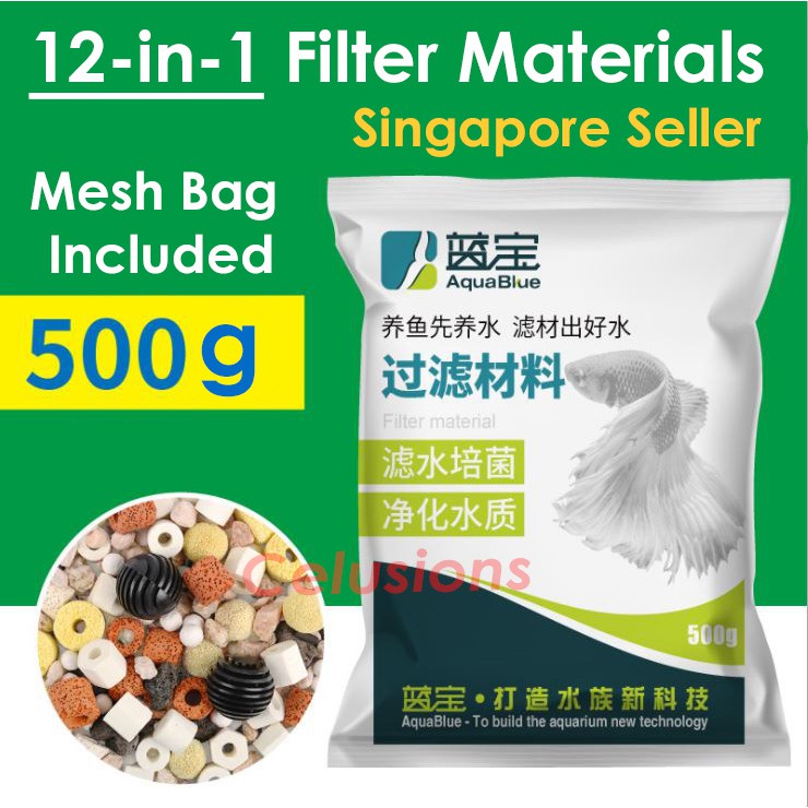 12in1 Aquarium Fish Tank Filter Material Bacteria House Improve Clean