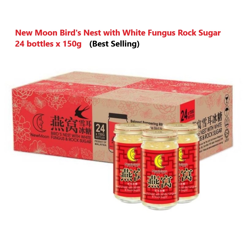 New Moon Bird Nest With White Fungus Rock Sugar 24 x 150ml