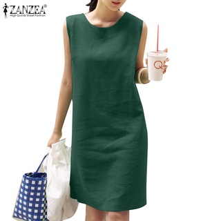 Casual round collar clearance plain loose shift dress