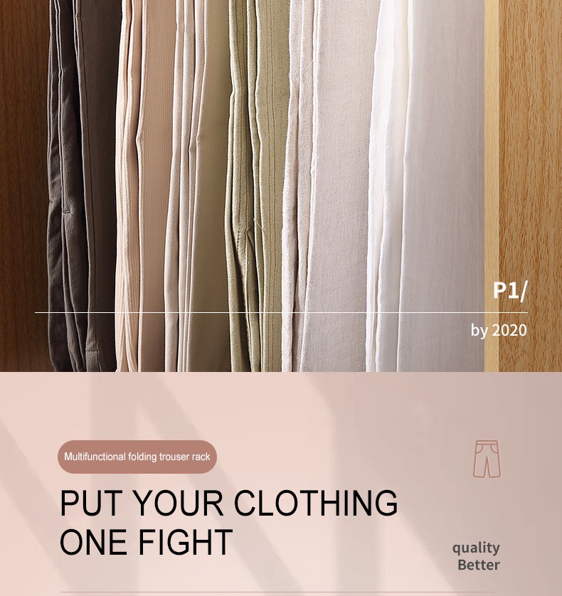 ECOCO Folding Multifunctional Pants Rack Storage Clothing Closet ...