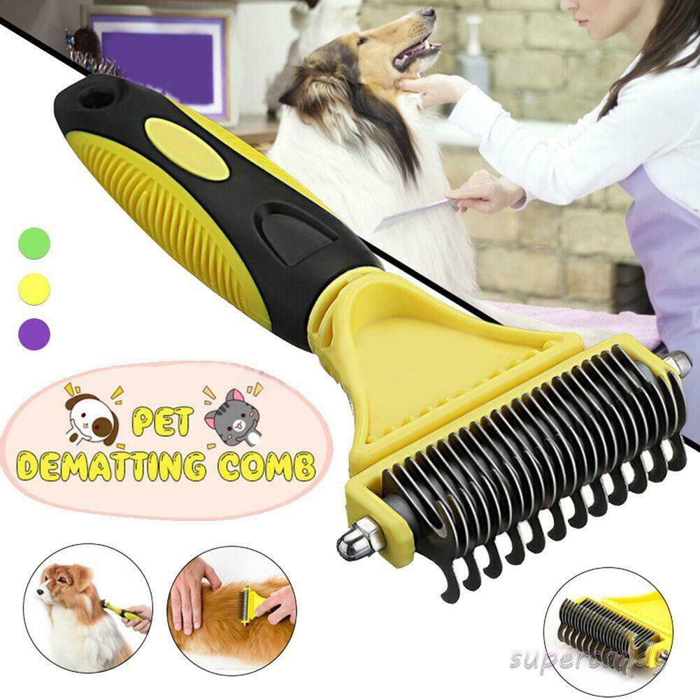 3 in 1 Pet Dog Cat Dematting Groom Deshedding Tool Hair Comb Brush Rake Shopee Singapore