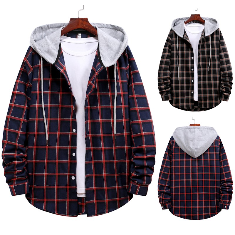 Checkered sleeve hotsell hoodie mens