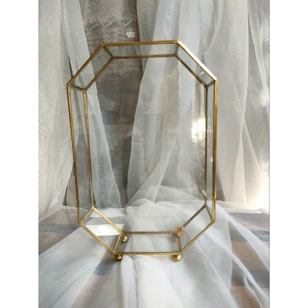 FRAME MAHAR TERARIUM BENTUK DOME SIZE 20 X 30 seserahan hantaran rustic - Gambar 4