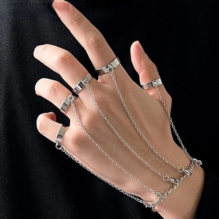 Gold chain rings hot sale for fingers