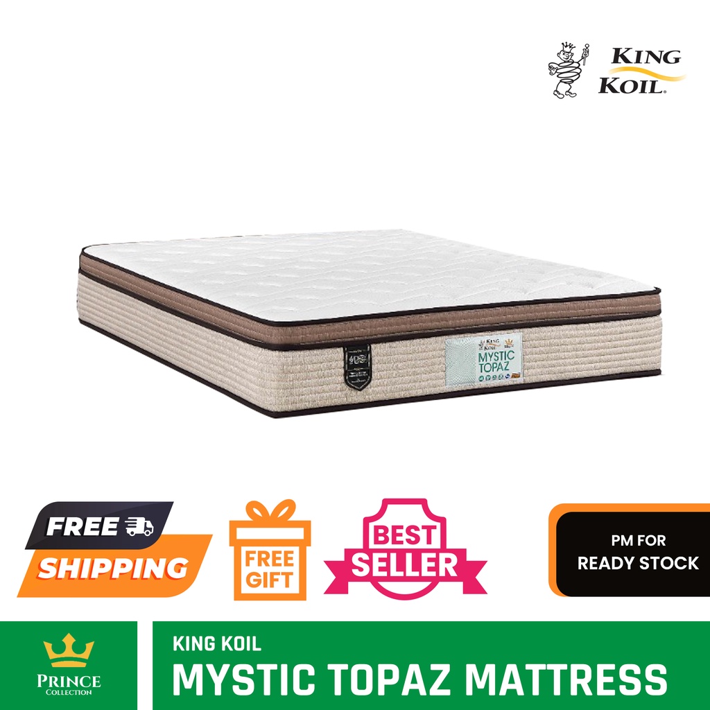 King Koil MYSTIC TOPAZ Mattress, 12in Chiro Coil, Available Sizes (King