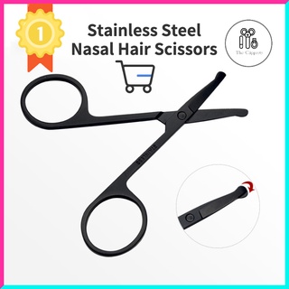 3.5 Stainless Steel Round Tip Nose Hair Trimmer Eyebrow Mustache Sideburn Small  Scissors, Safer Beauty Scissors