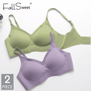 FallSweet Wireless Underwear for Women Seamless Push Up Bra with
