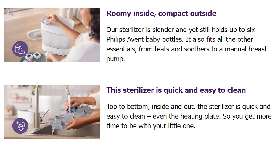 Philips Avent Advanced Bottle Steam Sterilizer SCF291/01 | Shopee Singapore